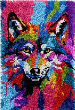 JACAROU - TAPIS LOUP (WOLF) - POINTS NOUÉS (MOYEN)